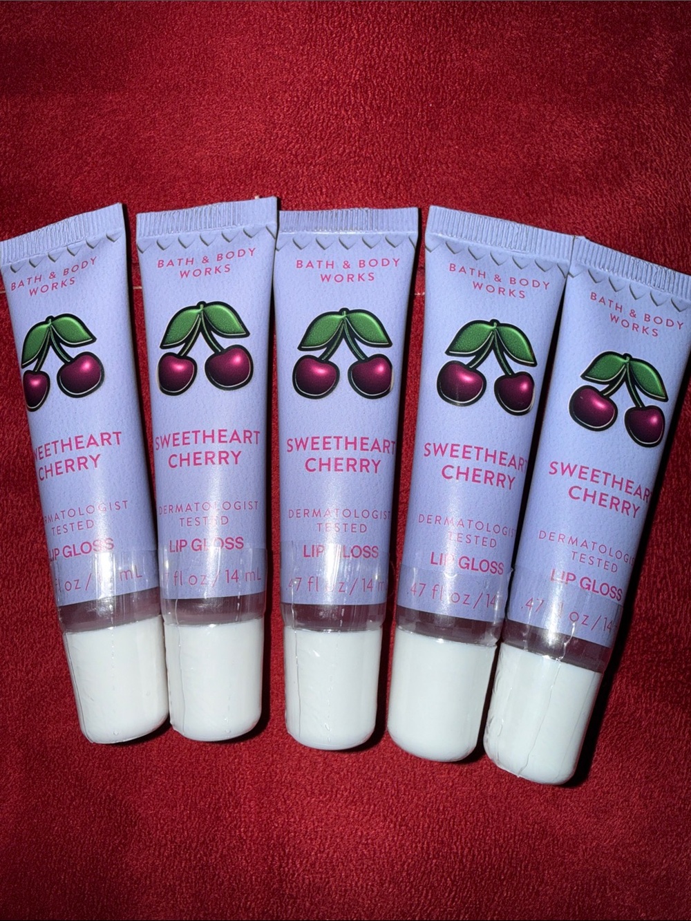 BBW 5pc Sweetheart Cherry lip gloss